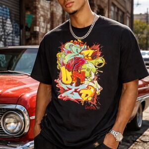 Ecko Unltd Graphic T-Shirt Men's Size 3XL Black Short Sleeve Graffiti Streetwear